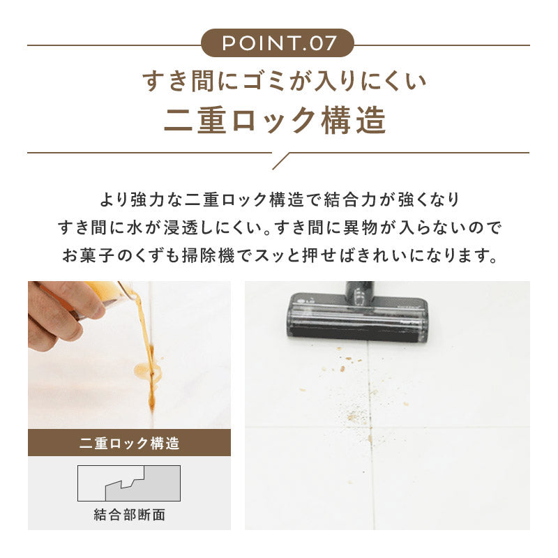 シームレスジョイントマットZERO BLOCK まるでタイルのような生活防水ジョイントマット