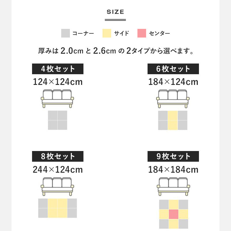 シームレスジョイントマットZERO BLOCK まるでタイルのような生活防水ジョイントマット