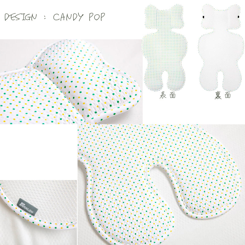 PARKLON 3Dエアメッシュ 防ダニ ベビーカーシート (3Dエアメッシュ/ダニ忌避) 固定ベルト付(38×76cm)