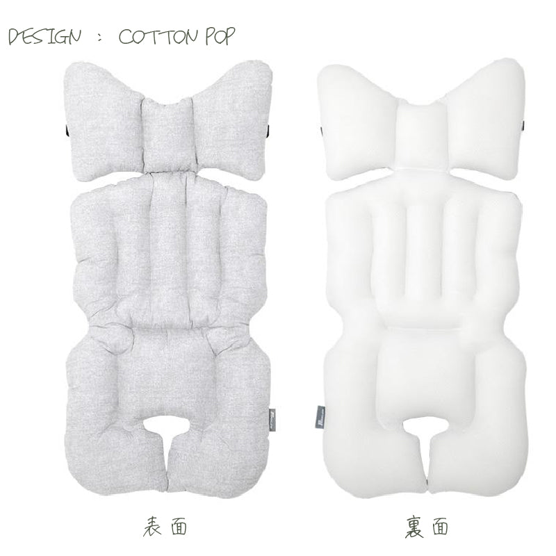 PARKLON 防ダニ ベビーカーシート リボン(クッション/ダニ忌避) 固定ベルト付(38×76cm)