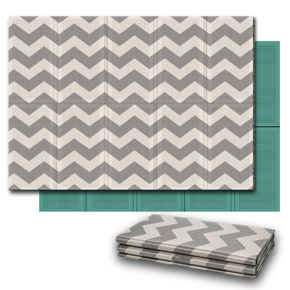 PARKLON ベビープレイポータブルマット200cm×140cm×1.0cm 【折りたたみサイズ 70cm×40cm×10cm】