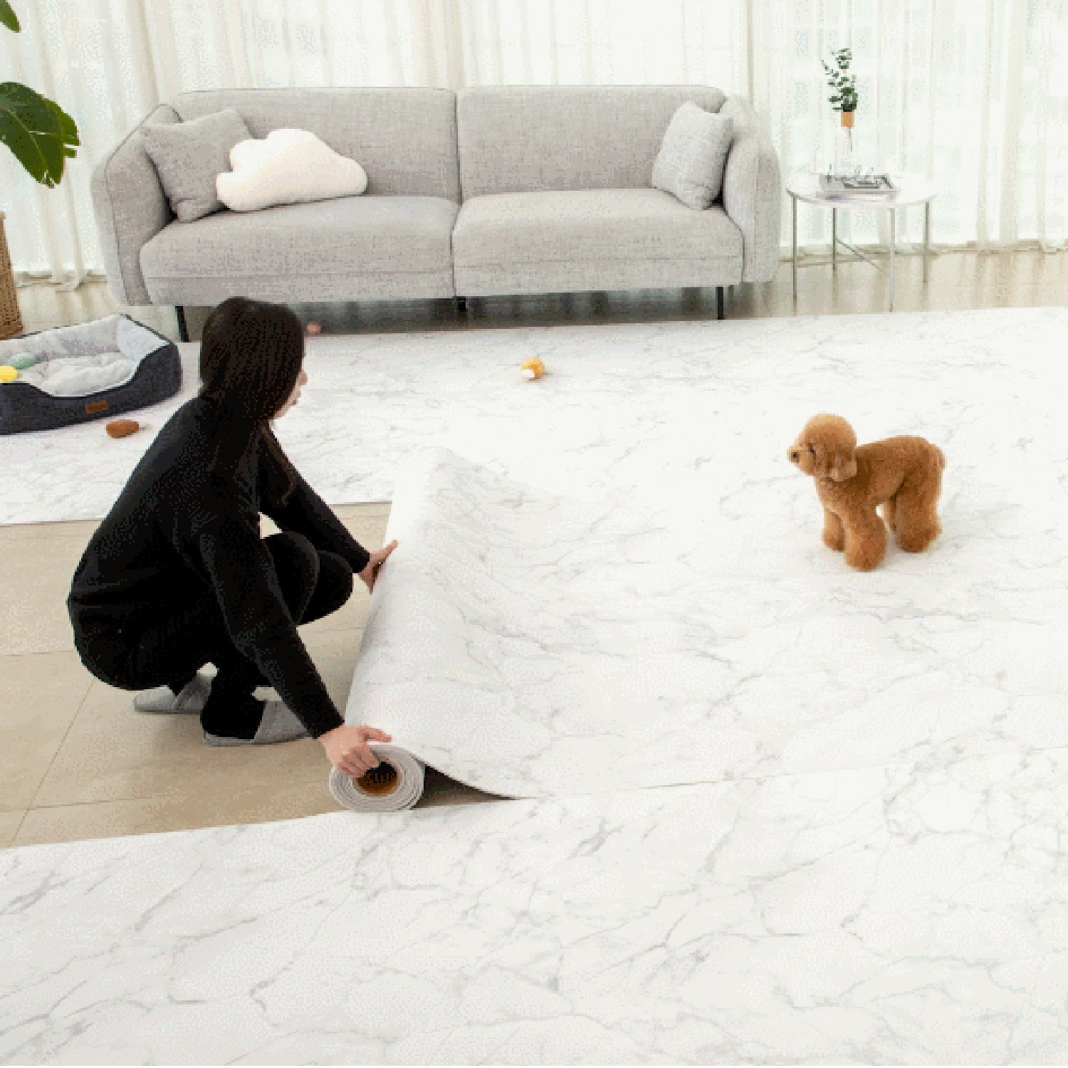 PARKLON ALL PVC ペットロールマット 厚み0.55cm