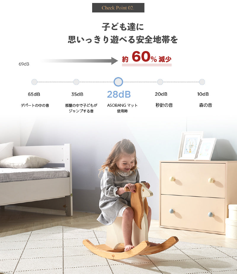 PARKLON 最高級プレイマット ASOBANG 230cm×140cm×2.0cm