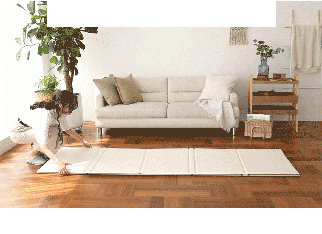 PARKLON 折りたためるやわらかクッションマット BONACOMO 200cm×140cm×1.5cm 【折りたたみサイズ 70cm×50cm×12cm】