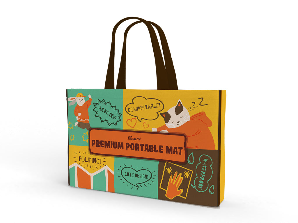 PARKLON シルキーポータブルマット200cm×140cm×0.8cm 【折りたたみサイズ 70cm×40cm×8cm】