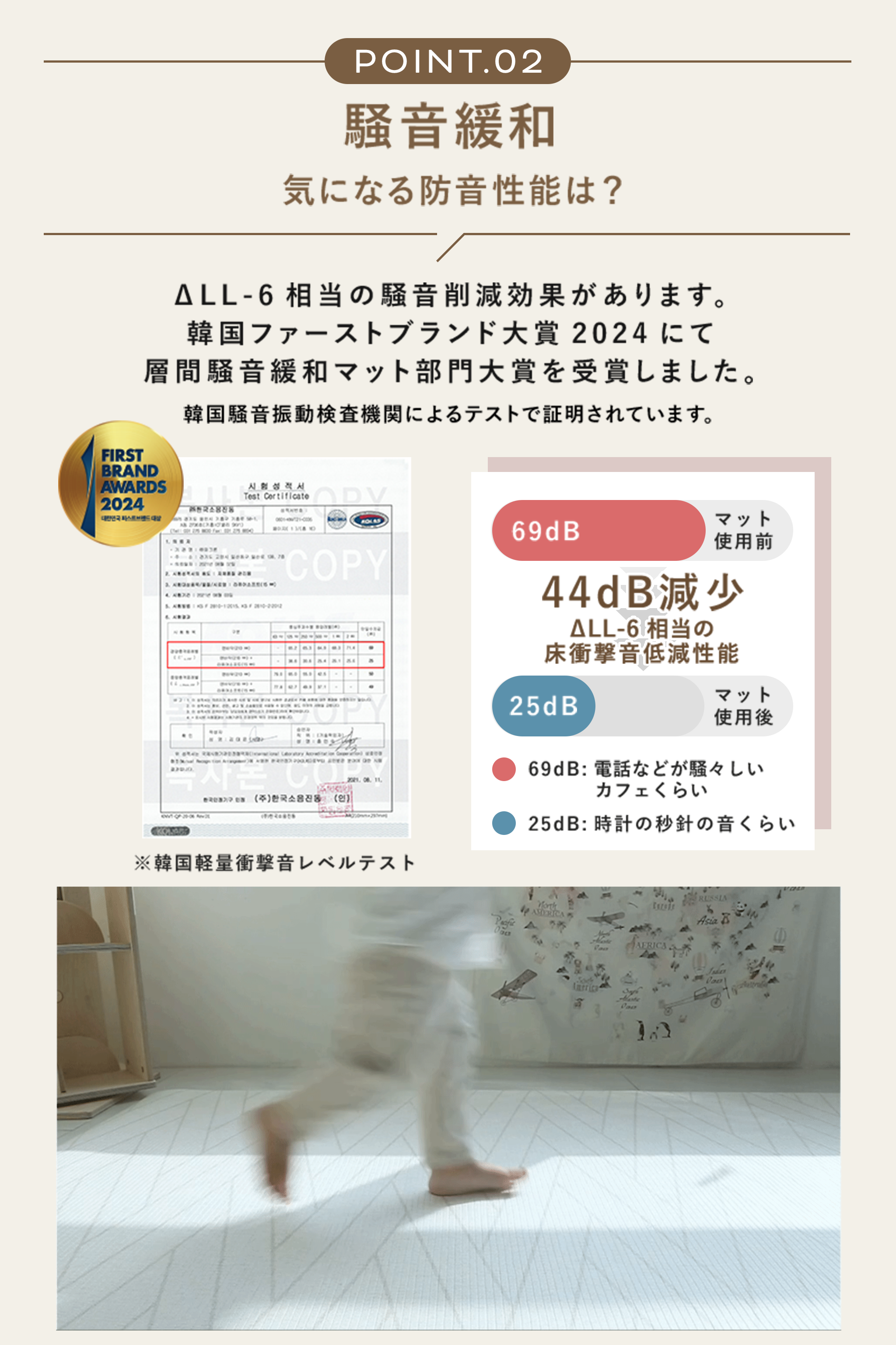 PARKLON 折りたたみやわらかクッションマット BONACOMO 200cm×140cm×1.5cm 【折りたたみサイズ 70cm×50cm×12cm】